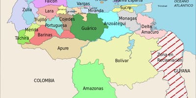 რუკა ვენესუელა შტატები
